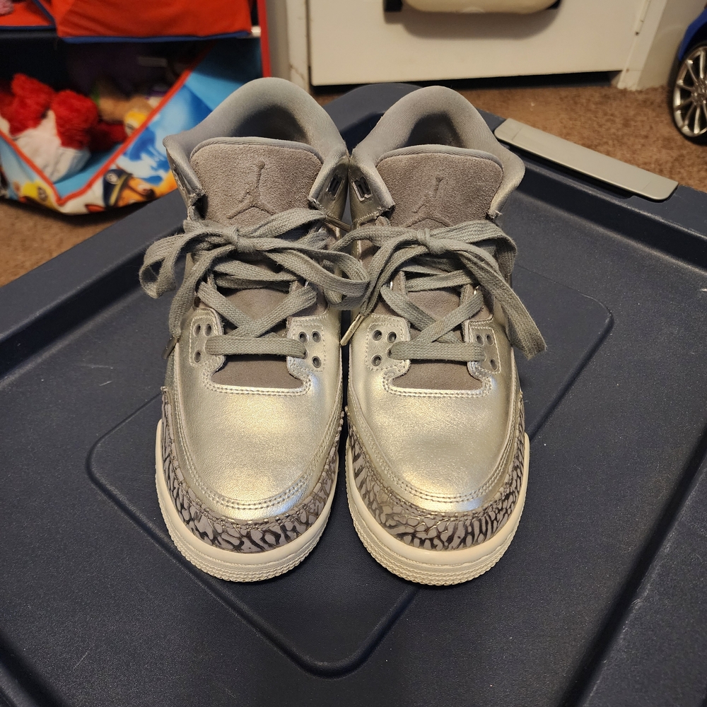 Jordan Silver and Gray Women's Sneakers